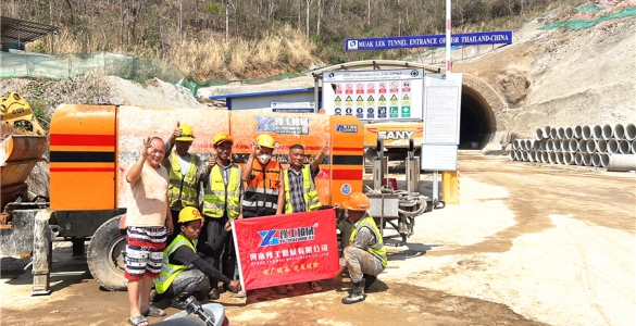         混凝土输送泵泰国售后，助力一带一路建设       