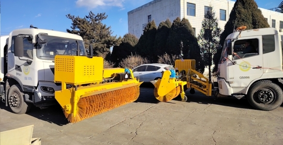 豫工4台除雪滚  助力怀仁市政道路除雪作业